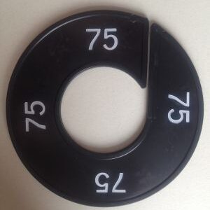 Maatring zwart/wit 75