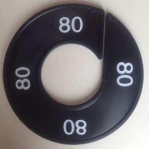 Maatring zwart/wit 80