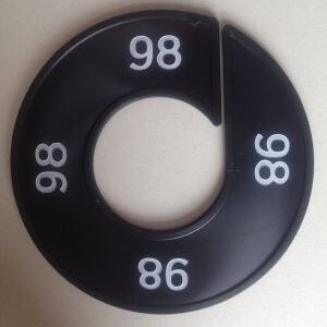 Maatring zwart/wit 98