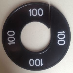 Maatring zwart/wit 100