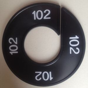 Maatring zwart/wit 102