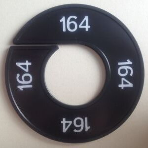 Maatring zwart/wit 164