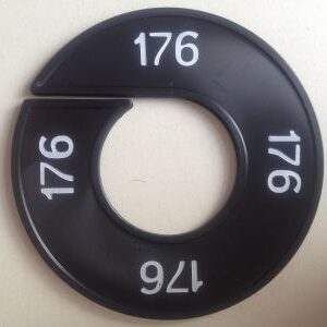 Maatring zwart/wit 176