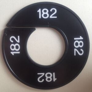 Maatring zwart/wit 182
