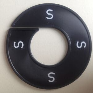 Maatring zwart/wit S