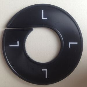 Maatring zwart/wit L