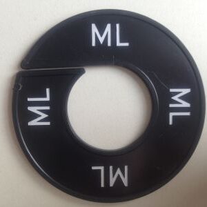 Maatring zwart/wit ML