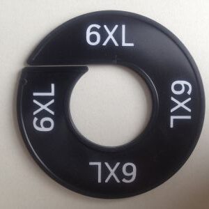 Maatring zwart/wit 6XL