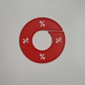 Maatring rood/wit %