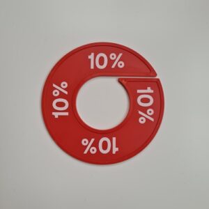 Maatring rood/wit 10%