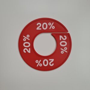 Maatring rood/wit 20%