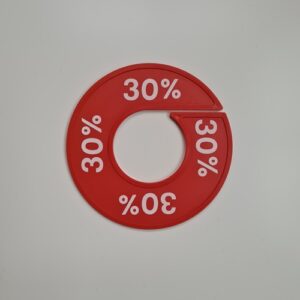 Maatring rood/wit 30%
