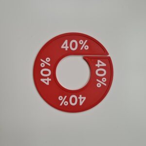 Maatring rood/wit 40%