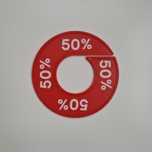 Maatring rood/wit 50%