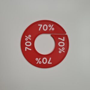 Maatring rood/wit 70%