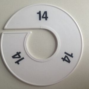 Maatring 11 cm wit/zwart 14