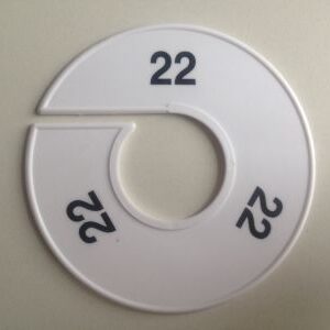Maatring 11 cm wit/zwart 22