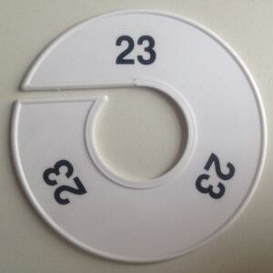 Maatring 11 cm wit/zwart 23