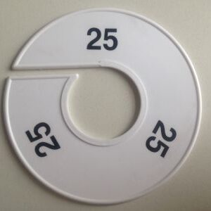 Maatring 11 cm wit/zwart 25