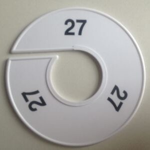 Maatring 11 cm wit/zwart 27