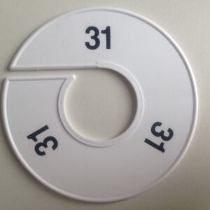 Maatring 11 cm wit/zwart 31