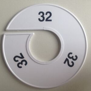 Maatring 11 cm wit/zwart 32