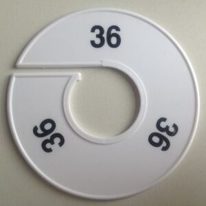 Maatring 11 cm wit/zwart 36