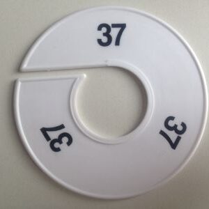 Maatring 11 cm wit/zwart 37