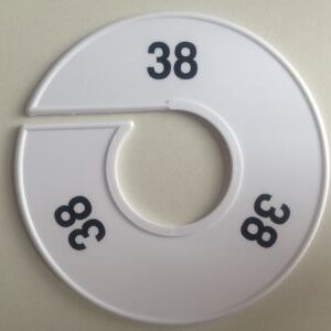Maatring 11 cm wit/zwart 38