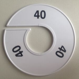 Maatring 11 cm wit/zwart 40