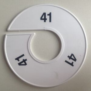 Maatring 11 cm wit/zwart 41