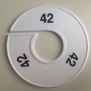 Maatring 11 cm wit/zwart 42