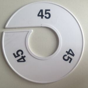 Maatring 11 cm wit/zwart 45
