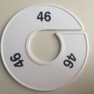 Maatring 11 cm wit/zwart 46