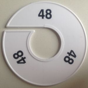 Maatring 11 cm wit/zwart 48