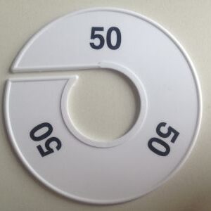 Maatring 11 cm wit/zwart 50