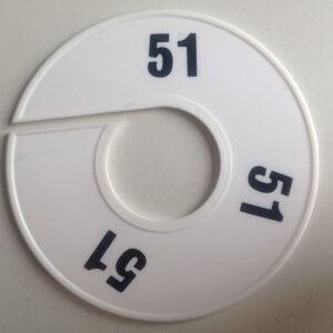 Maatring 11 cm wit/zwart 51
