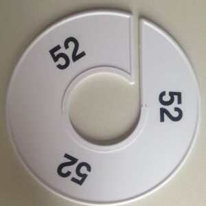 Maatring 11 cm wit/zwart 52