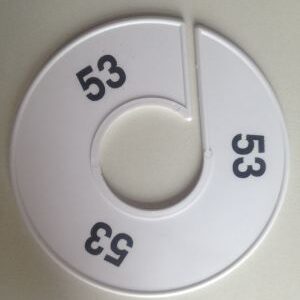 Maatring 11 cm wit/zwart 53
