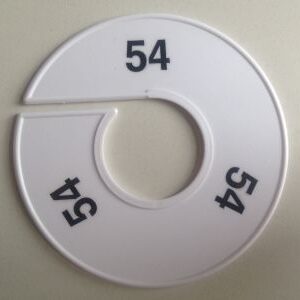 Maatring 11 cm wit/zwart 54