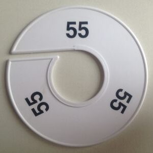 Maatring 11 cm wit/zwart 55