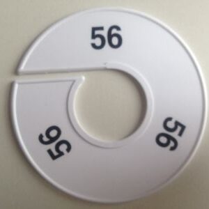 Maatring 11 cm wit/zwart 56