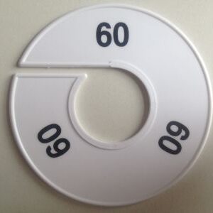 Maatring 11 cm wit/zwart 60
