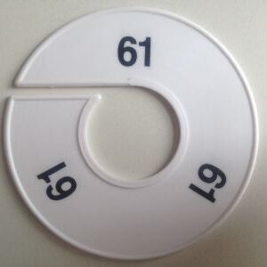 Maatring 11 cm wit/zwart 61
