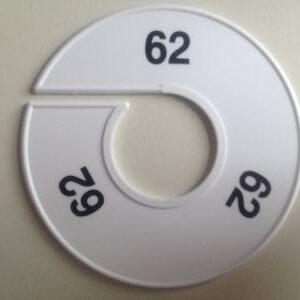 Maatring 11 cm wit/zwart 62