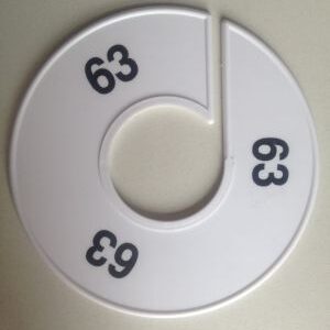 Maatring 11 cm wit/zwart 63