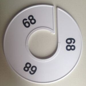 Maatring 11 cm wit/zwart 68