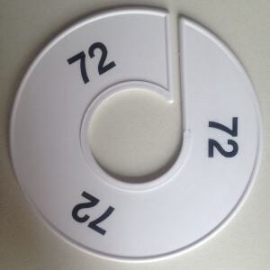 Maatring 11 cm wit/zwart 72