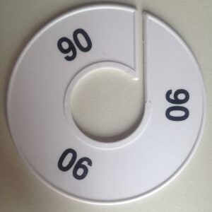 Maatring 11 cm wit/zwart 90