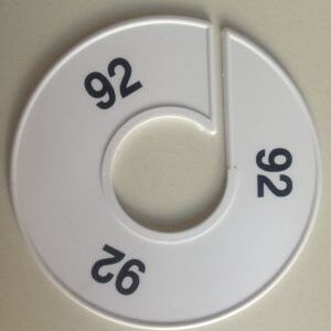 Maatring 11 cm wit/zwart 92